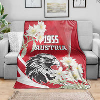 Austria Independence Day 1955 Blanket Black Eagle And Edelweiss Flowers