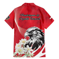 Austria Independence Day 1955 Family Matching Mermaid Dress and Hawaiian Shirt Black Eagle And Edelweiss Flowers - Wonder Print Shop