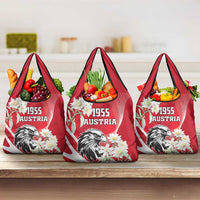 Austria Independence Day 1955 Grocery Bag Black Eagle And Edelweiss Flowers