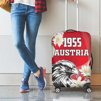 Austria Independence Day 1955 Luggage Cover Black Eagle And Edelweiss Flowers - Wonder Print Shop