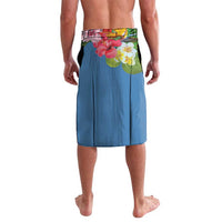 Saint Lucia Pitons Lavalava With Hibiscus Flowers - Wonder Print Shop