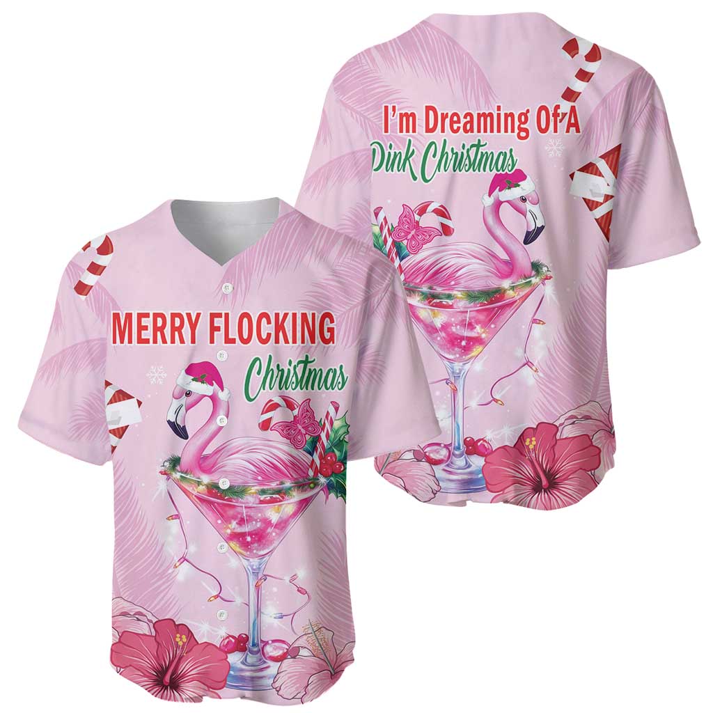 Bahamas Flamingo Christmas Baseball Jersey Merry Flocking - Wonder Print Shop