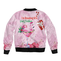 Bahamas Flamingo Christmas Bomber Jacket Merry Flocking - Wonder Print Shop