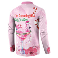 Bahamas Flamingo Christmas Button Sweatshirt Merry Flocking - Wonder Print Shop