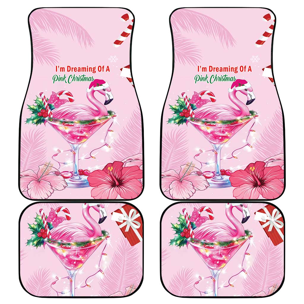 Bahamas Flamingo Christmas Car Mats Merry Flocking - Wonder Print Shop