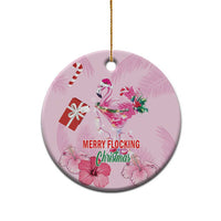 Bahamas Flamingo Christmas Ceramic Ornament Merry Flocking - Wonder Print Shop