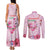 Bahamas Flamingo Christmas Couples Matching Tank Maxi Dress and Long Sleeve Button Shirt Merry Flocking - Wonder Print Shop