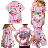 Bahamas Flamingo Christmas Family Matching Mermaid Dress and Hawaiian Shirt Merry Flocking - Wonder Print Shop