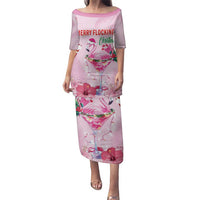 Bahamas Flamingo Christmas Family Matching Puletasi and Hawaiian Shirt Merry Flocking - Wonder Print Shop