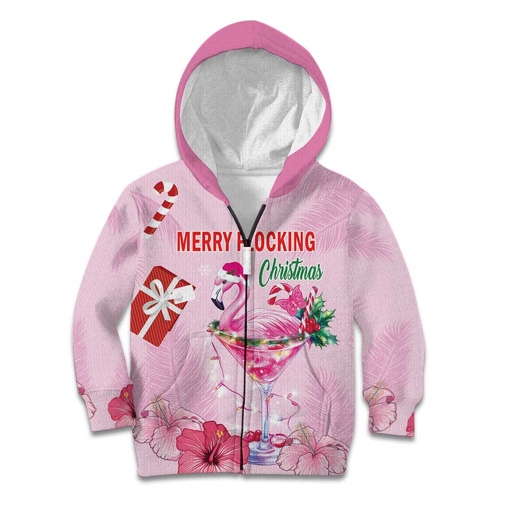 Bahamas Flamingo Christmas Kid Hoodie Merry Flocking - Wonder Print Shop