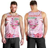 Bahamas Flamingo Christmas Men Tank Top Merry Flocking - Wonder Print Shop