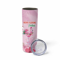 Bahamas Flamingo Christmas Skinny Tumbler Merry Flocking - Wonder Print Shop