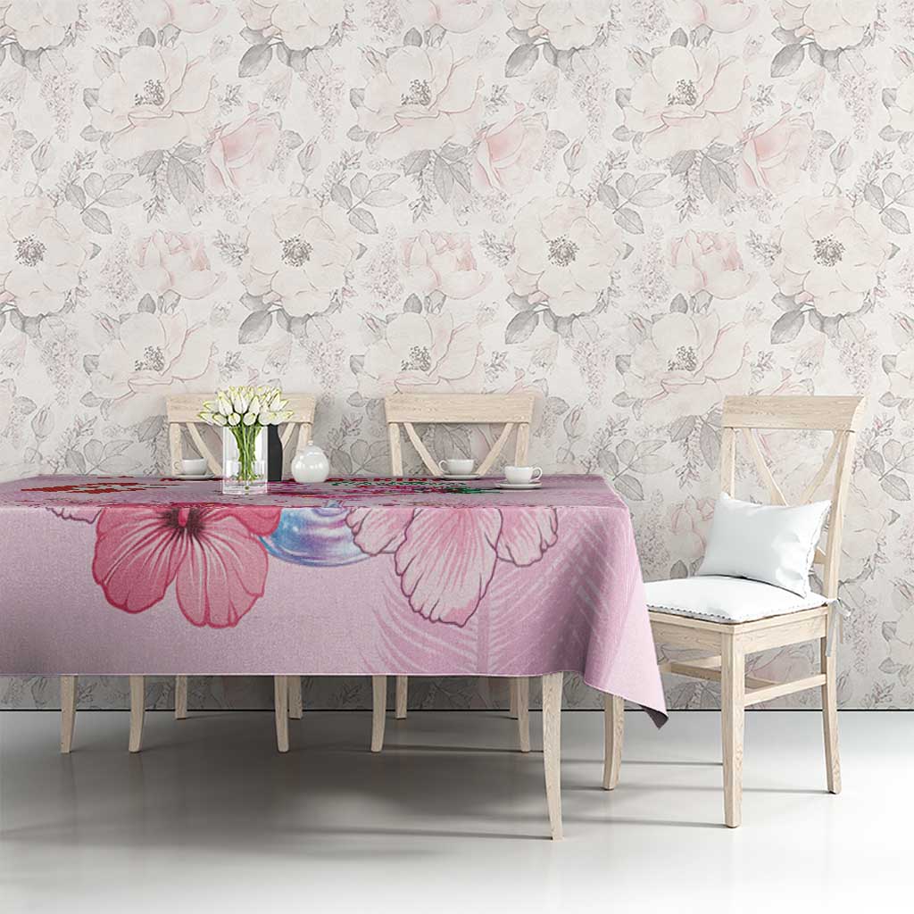 Bahamas Flamingo Christmas Tablecloth Merry Flocking - Wonder Print Shop