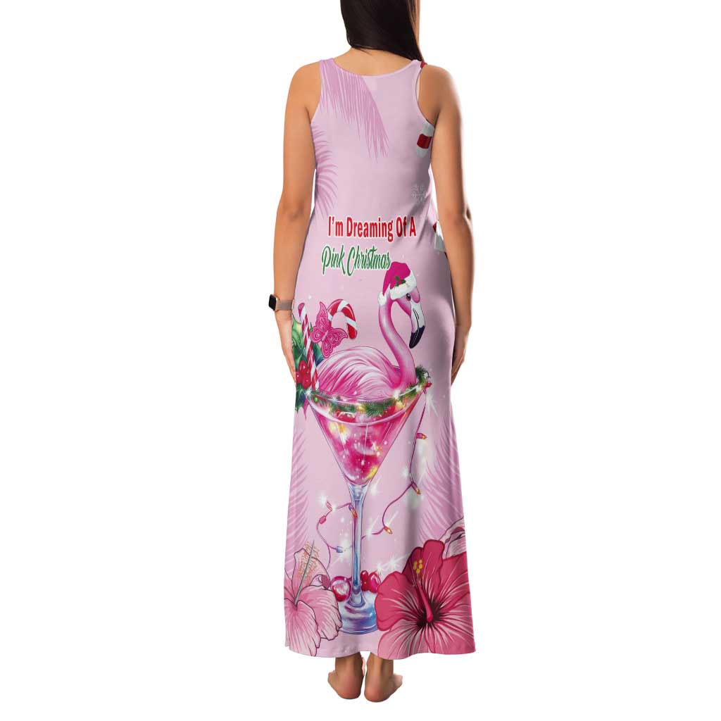 Bahamas Flamingo Christmas Tank Maxi Dress Merry Flocking - Wonder Print Shop
