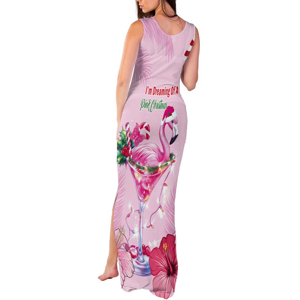 Bahamas Flamingo Christmas Tank Maxi Dress Merry Flocking - Wonder Print Shop