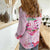 Bahamas Flamingo Christmas Women Casual Shirt Merry Flocking - Wonder Print Shop