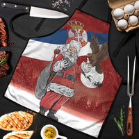 Serbia Santa Christmas Apron Christmas Serbian Eagle Flag Style - Wonder Print Shop