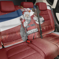 Serbia Santa Christmas Back Car Seat Cover Christmas Serbian Eagle Flag Style - Wonder Print Shop