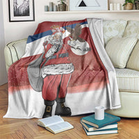 Serbia Santa Christmas Blanket Christmas Serbian Eagle Flag Style - Wonder Print Shop