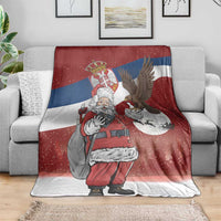 Serbia Santa Christmas Blanket Christmas Serbian Eagle Flag Style - Wonder Print Shop