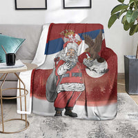 Serbia Santa Christmas Blanket Christmas Serbian Eagle Flag Style - Wonder Print Shop