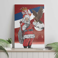 Serbia Santa Christmas Canvas Wall Art Christmas Serbian Eagle Flag Style - Wonder Print Shop