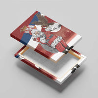 Serbia Santa Christmas Canvas Wall Art Christmas Serbian Eagle Flag Style - Wonder Print Shop