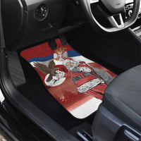 Serbia Santa Christmas Car Mats Christmas Serbian Eagle Flag Style - Wonder Print Shop
