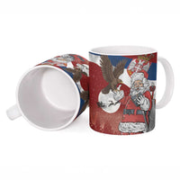 Serbia Santa Christmas Ceramic Mug Christmas Serbian Eagle Flag Style - Wonder Print Shop