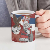 Serbia Santa Christmas Ceramic Mug Christmas Serbian Eagle Flag Style - Wonder Print Shop