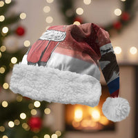 Serbia Santa Christmas Santa Hat Christmas Serbian Eagle Flag Style - Wonder Print Shop