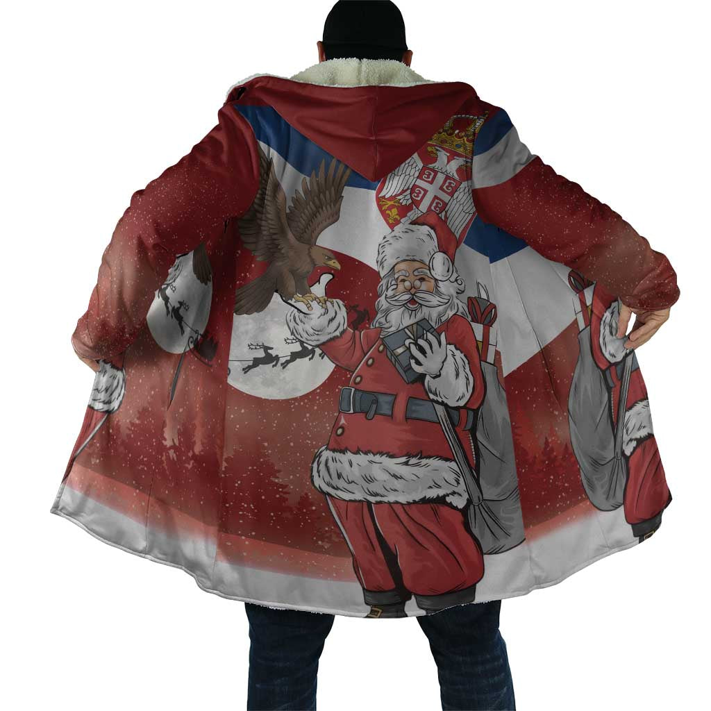 Serbia Santa Christmas Cloak Christmas Serbian Eagle Flag Style - Wonder Print Shop