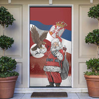 Serbia Santa Christmas Door Cover Christmas Serbian Eagle Flag Style - Wonder Print Shop