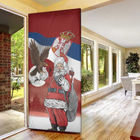 Serbia Santa Christmas Door Cover Christmas Serbian Eagle Flag Style - Wonder Print Shop