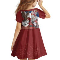 Serbia Santa Christmas Family Matching Tank Maxi Dress and Hawaiian Shirt Christmas Serbian Eagle Flag Style - Wonder Print Shop