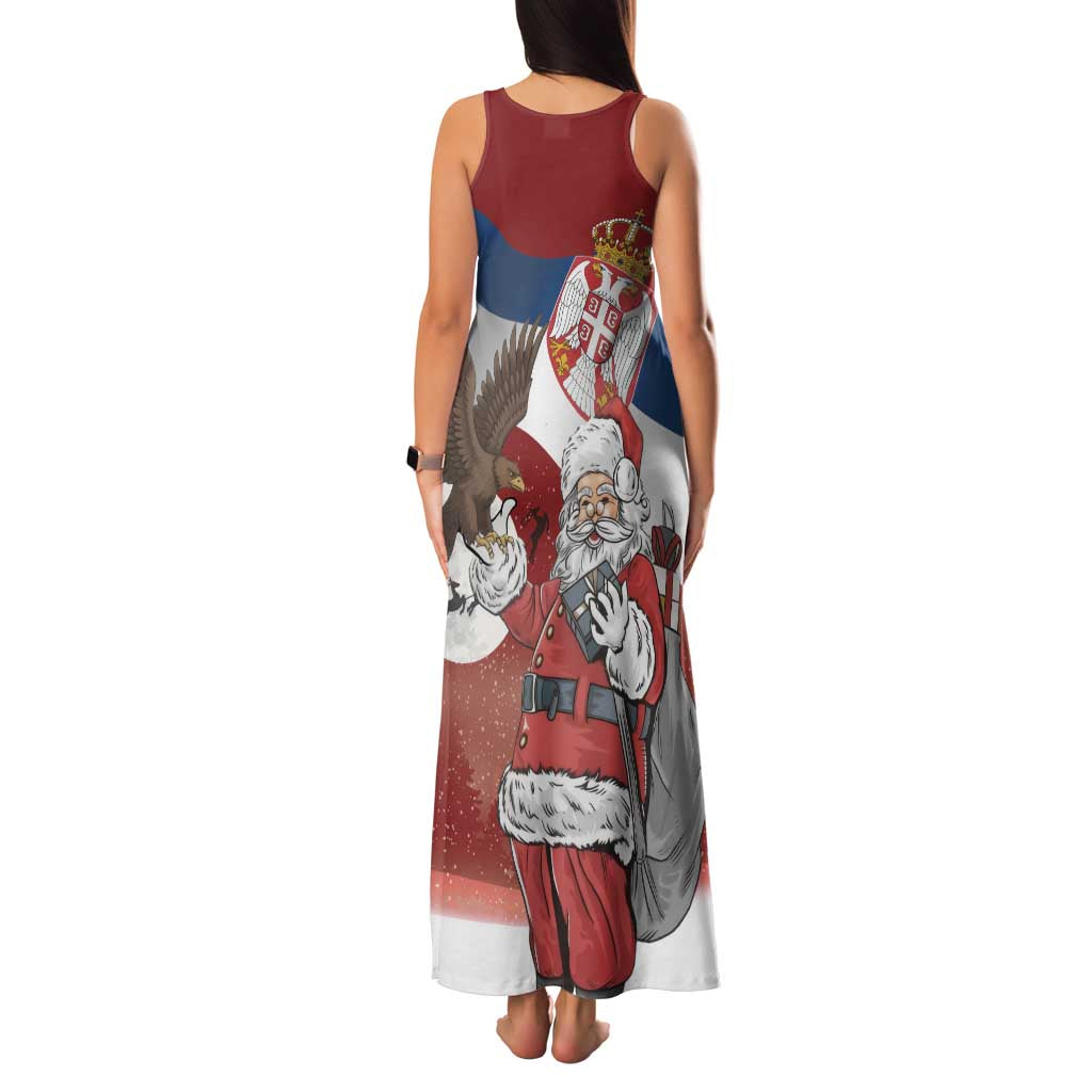 Serbia Santa Christmas Family Matching Tank Maxi Dress and Hawaiian Shirt Christmas Serbian Eagle Flag Style - Wonder Print Shop