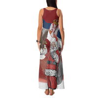 Serbia Santa Christmas Family Matching Tank Maxi Dress and Hawaiian Shirt Christmas Serbian Eagle Flag Style - Wonder Print Shop