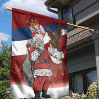 Serbia Santa Christmas Garden Flag Christmas Serbian Eagle Flag Style - Wonder Print Shop
