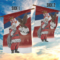 Serbia Santa Christmas Garden Flag Christmas Serbian Eagle Flag Style - Wonder Print Shop
