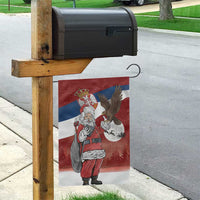Serbia Santa Christmas Garden Flag Christmas Serbian Eagle Flag Style - Wonder Print Shop