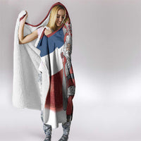 Serbia Santa Christmas Hooded Blanket Christmas Serbian Eagle Flag Style - Wonder Print Shop