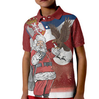 Serbia Santa Christmas Kid Polo Shirt Christmas Serbian Eagle Flag Style - Wonder Print Shop