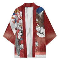 Serbia Santa Christmas Kimono Christmas Serbian Eagle Flag Style - Wonder Print Shop
