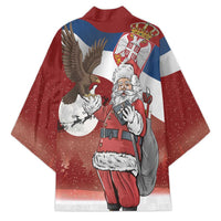 Serbia Santa Christmas Kimono Christmas Serbian Eagle Flag Style - Wonder Print Shop