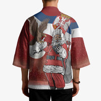 Serbia Santa Christmas Kimono Christmas Serbian Eagle Flag Style - Wonder Print Shop