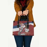 Serbia Santa Christmas Leather Bag Christmas Serbian Eagle Flag Style - Wonder Print Shop