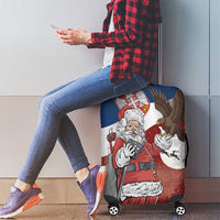 Serbia Santa Christmas Luggage Cover Christmas Serbian Eagle Flag Style - Wonder Print Shop