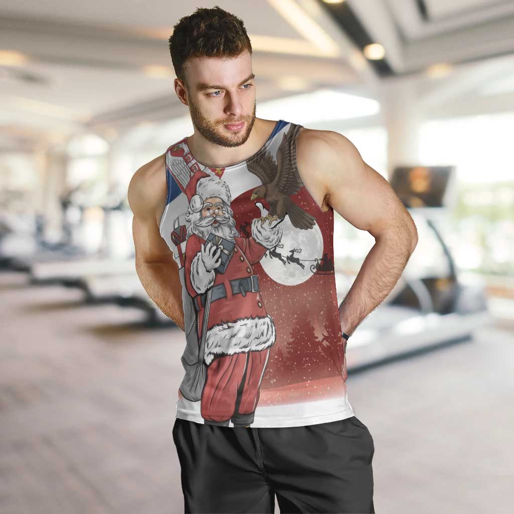 Serbia Santa Christmas Men Tank Top Christmas Serbian Eagle Flag Style - Wonder Print Shop