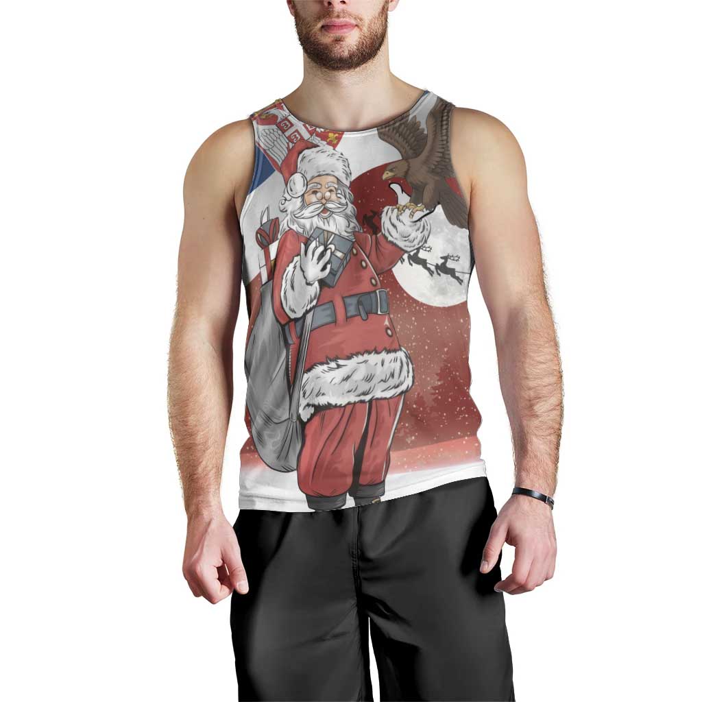 Serbia Santa Christmas Men Tank Top Christmas Serbian Eagle Flag Style - Wonder Print Shop