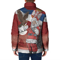 Serbia Santa Christmas Padded Jacket Christmas Serbian Eagle Flag Style - Wonder Print Shop